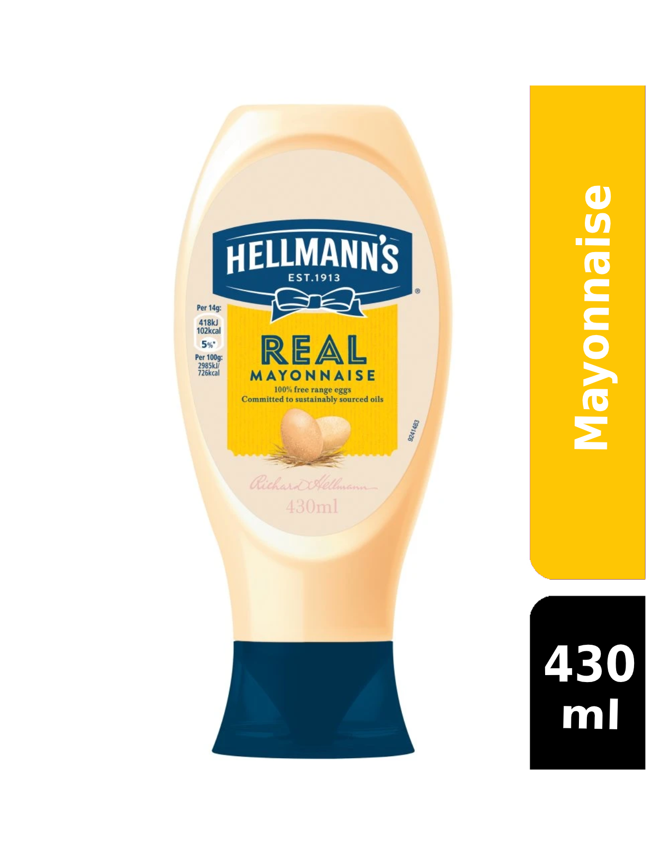 HELLMANN REAL MAYONNAISE SQUEEZY 430ML