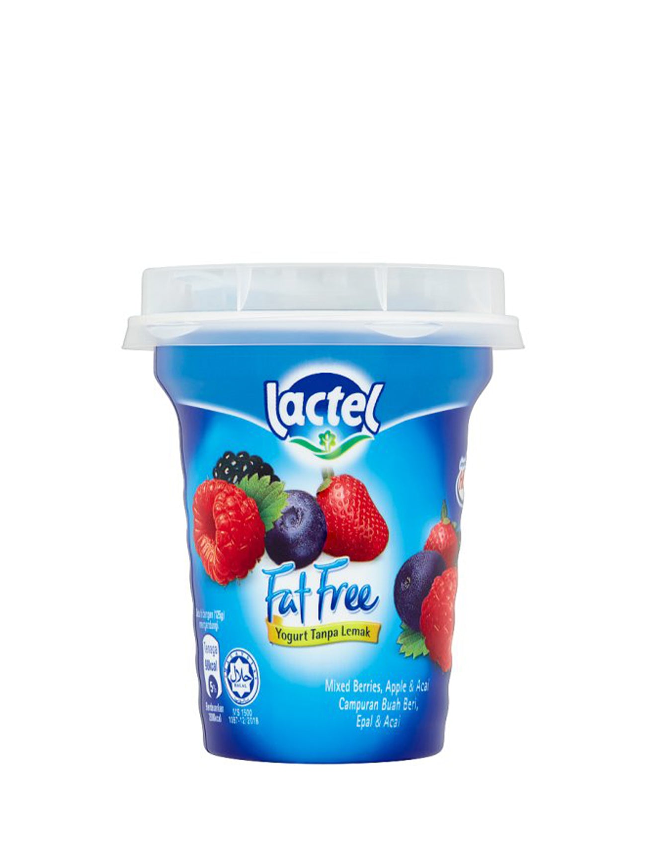 LACTEL FAT FREE YOGURT MIXED BERRY 130G