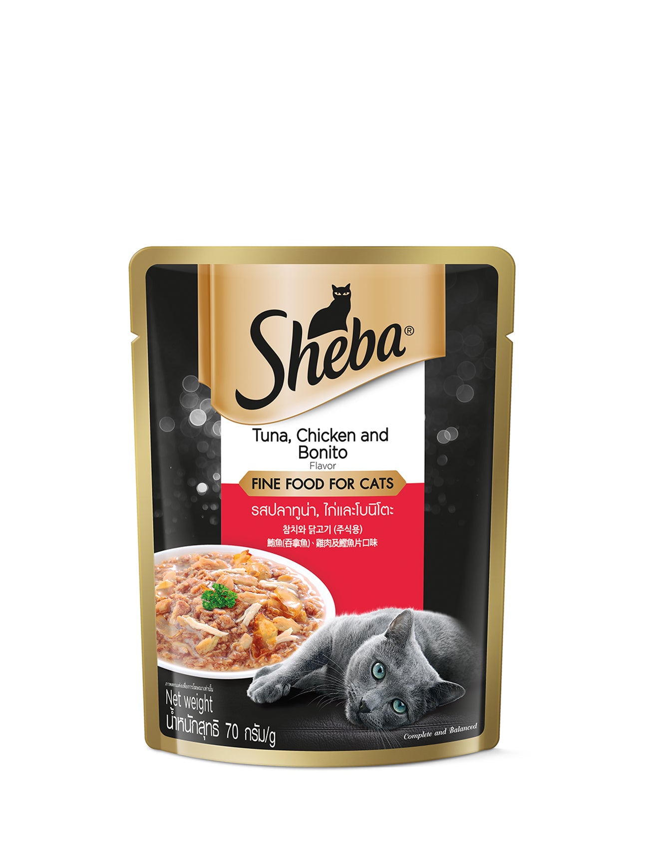 SHEBA POUCH TUNA CHICK W BONITO 70G