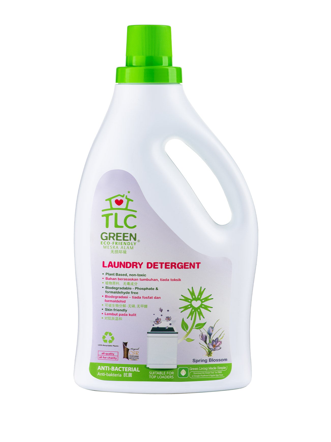 TLC GREEN LAUNDRY DETERGENT SPRING BLOSSOM 2L