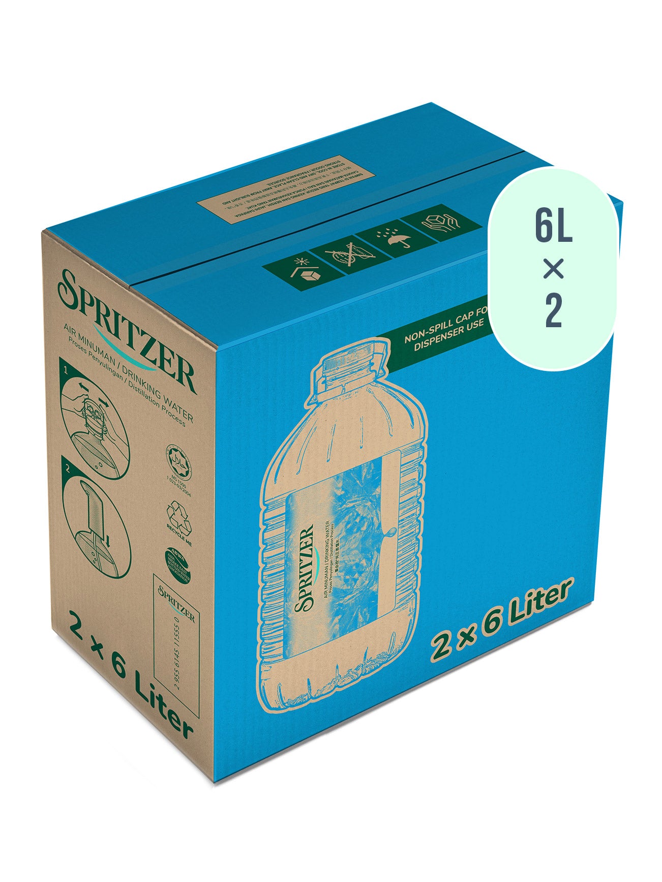 SPRITZER DRINKING WATER 2X6L