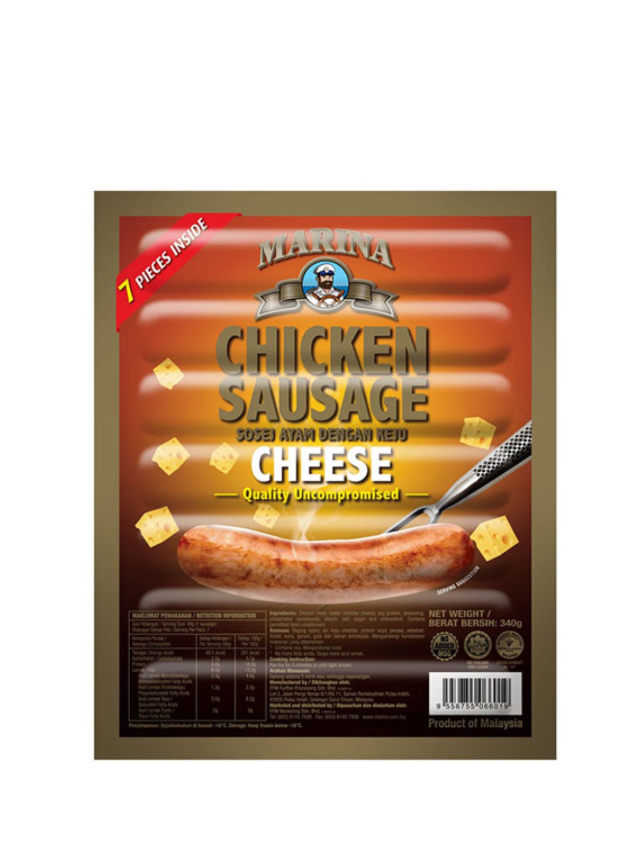 MARINA CHICKEN SAUSAGE CHEESE 340G