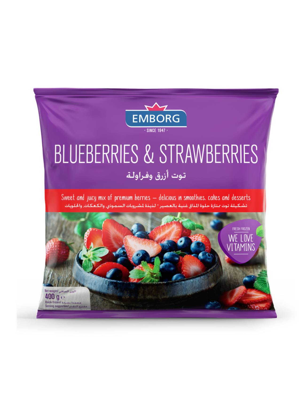 EMBORG BLUEBERRIES & STRAWBERRIES 400G