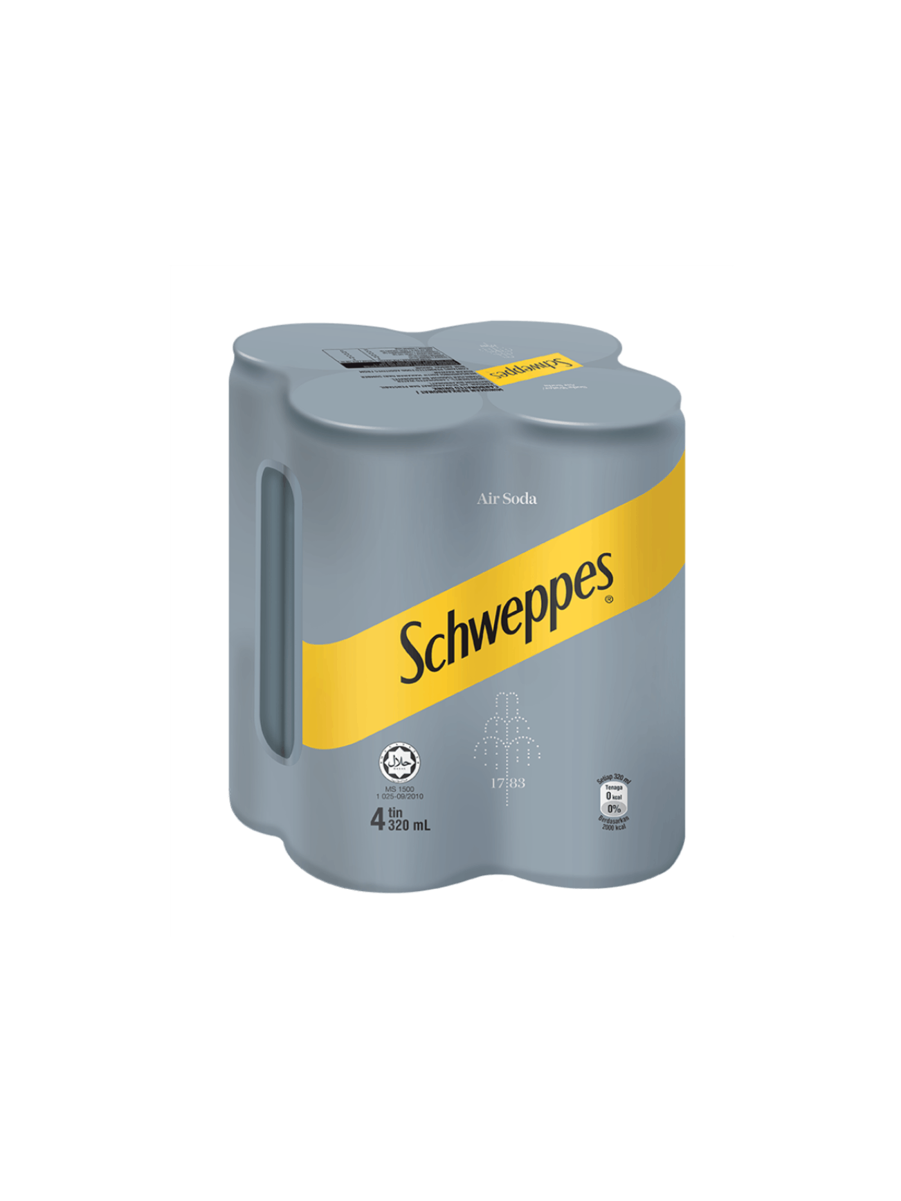 SCHWEPPES SODA WATER 4X320ML