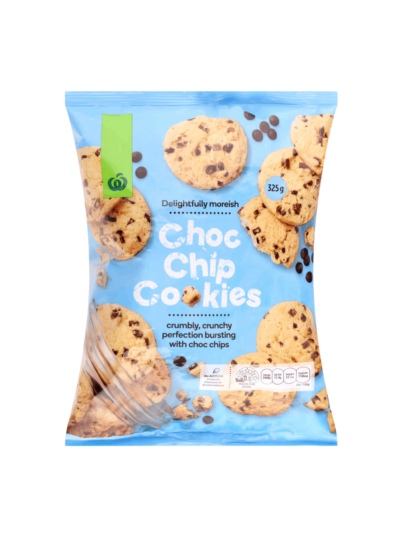 WOOLWORTHS CHOC CHIP COOKIES 325G